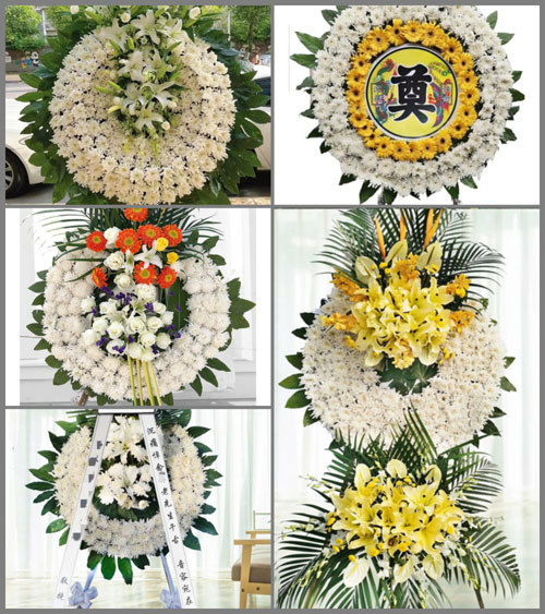 山东青岛胶州市胶东街道南庄四村花圈速递